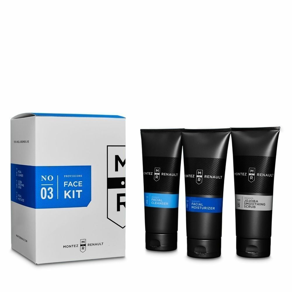 New! MONTEZ RENAULT 3-Pack Men's Daily Face Kit Care 6.8-oz Each